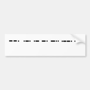 Autocollant De Voiture Adhésif pour pare-chocs de code Morse de