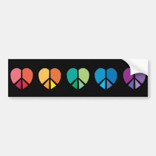 Autocollant De Voiture Adhésif pour pare-chocs de COEURS d'arc-en-ciel