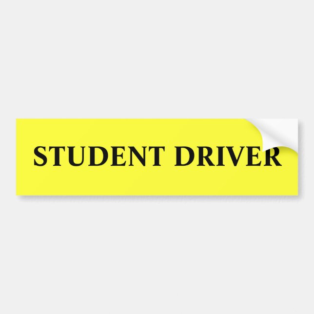Autocollant De Voiture Adhésif pour pare-chocs de conducteur d'étudiant (Devant)