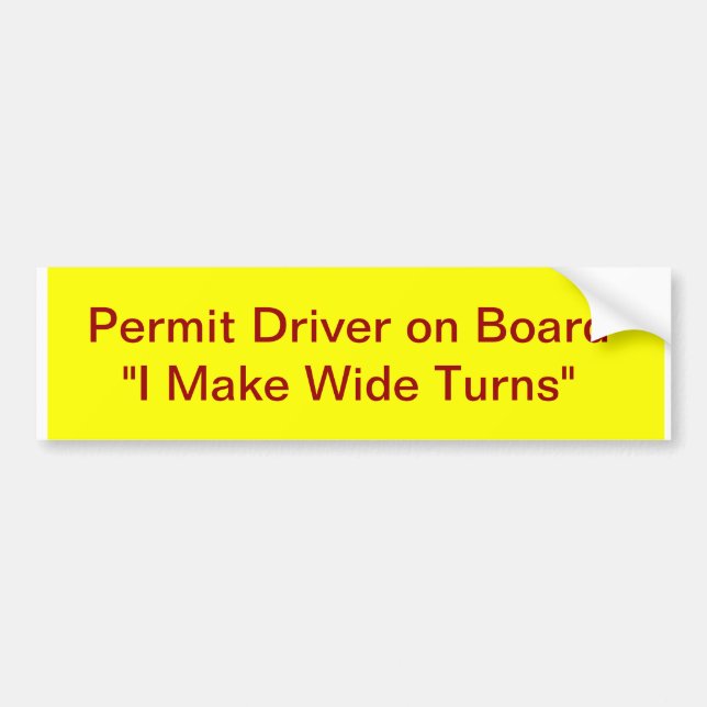 Autocollant De Voiture Adhésif pour pare-chocs de conducteur d'étudiant à (Devant)