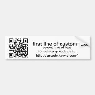 Autocollant De Voiture adhésif pour pare-chocs de coutume de code de qr