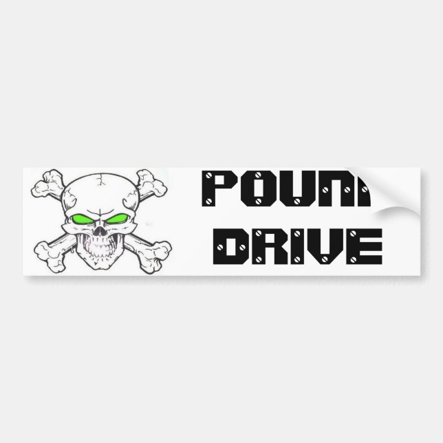 Autocollant De Voiture Adhésif pour pare-chocs de crâne imperméable (Devant)