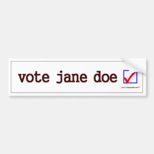 Autocollant De Voiture Adhésif pour pare-chocs "de daine de Jane de vote"