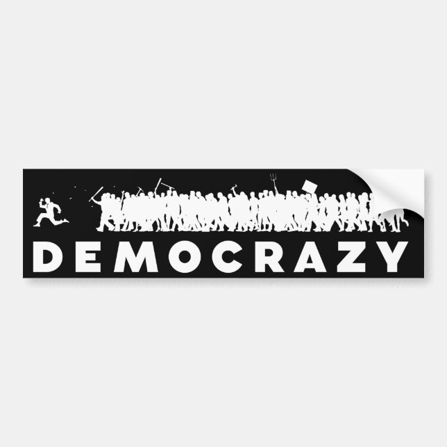 Autocollant De Voiture Adhésif pour pare-chocs de Democrazy (Devant)