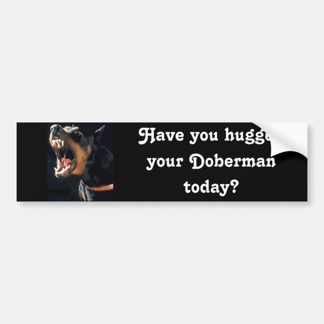 Autocollant De Voiture Adhésif pour pare-chocs de dobermann (Devant)