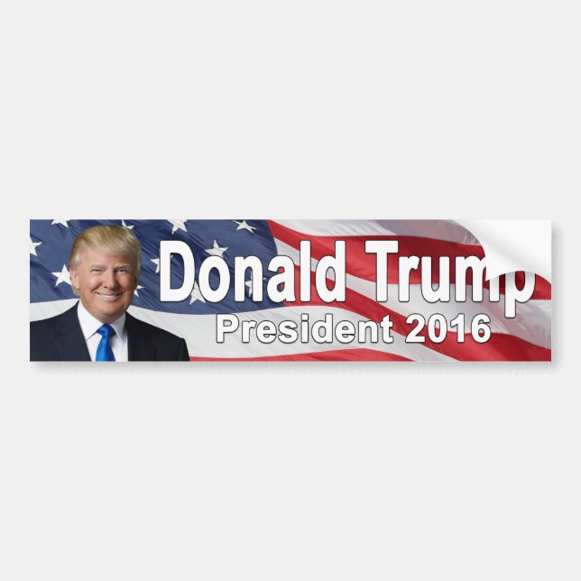 Autocollant De Voiture Adhésif pour pare-chocs de Donald Trump (Devant)
