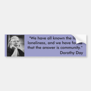 Autocollant De Voiture Adhésif pour pare-chocs de Dorothy Day