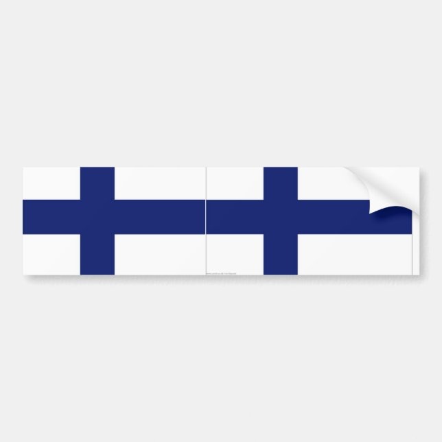 Autocollant De Voiture Adhésif pour pare-chocs de drapeau de la Finlande (Devant)