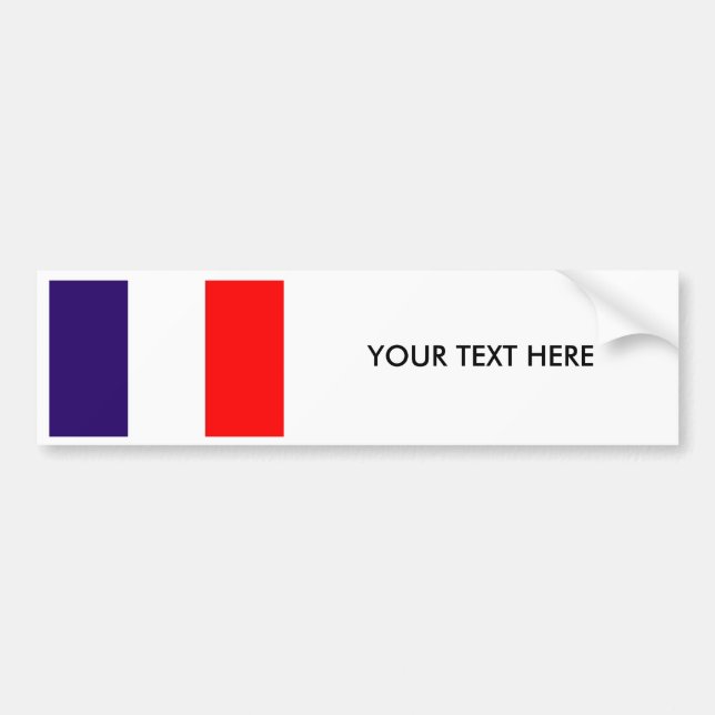 Autocollant De Voiture Adhésif pour pare-chocs de DRAPEAU de la FRANCE (Devant)