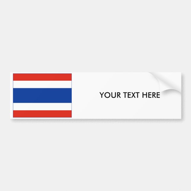 Autocollant De Voiture Adhésif pour pare-chocs de DRAPEAU de la Thaïlande (Devant)