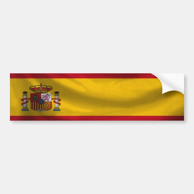 Autocollant De Voiture Adhésif pour pare-chocs de drapeau de l'Espagne (Devant)