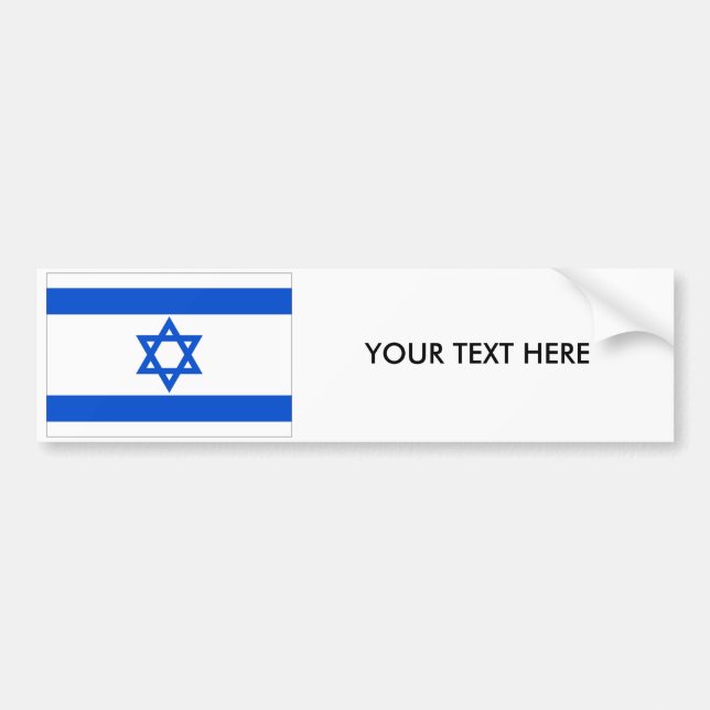 Autocollant De Voiture Adhésif pour pare-chocs de DRAPEAU de l'ISRAËL (Devant)
