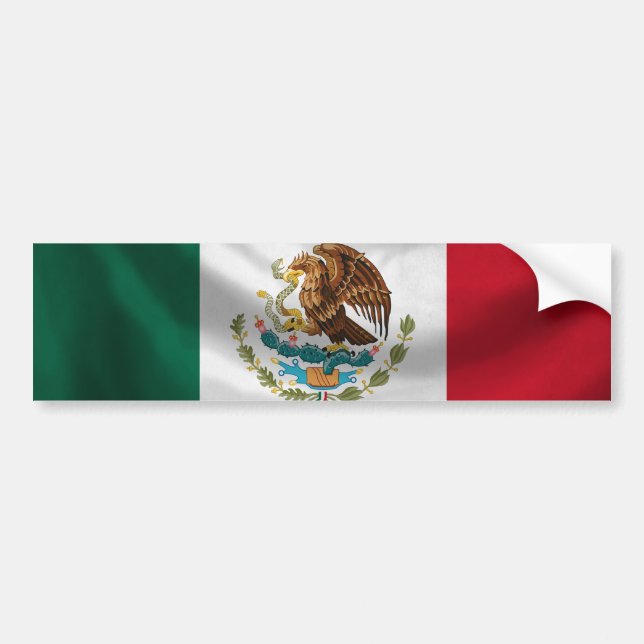 Autocollant De Voiture Adhésif pour pare-chocs de drapeau du Mexique (Devant)