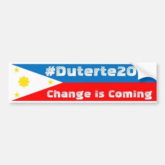 Autocollant De Voiture Adhésif pour pare-chocs de Duterte DU30 (Devant)
