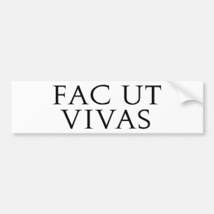 Autocollant De Voiture Adhésif pour pare-chocs de Fac Ut Vivas
