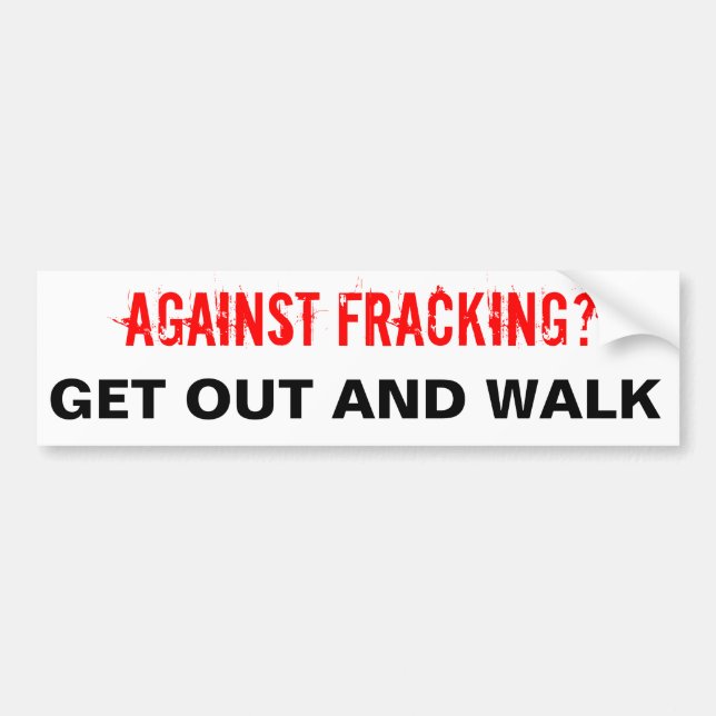 Autocollant De Voiture Adhésif pour pare-chocs de Fracking, blanc (Devant)