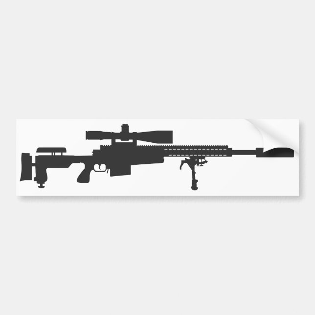 Autocollant De Voiture Adhésif pour pare-chocs de fusil de tireur isolé (Devant)
