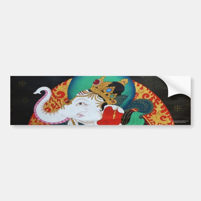 Autocollant De Voiture Adhésif pour pare-chocs de Ganesh de danse (Devant)