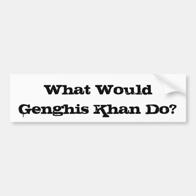 Autocollant De Voiture Adhésif pour pare-chocs de Genghis Khan (Devant)