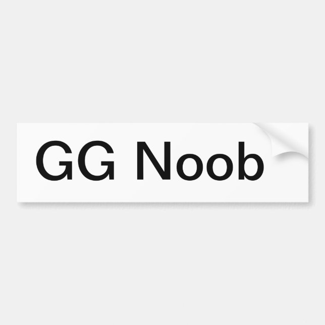 Autocollant De Voiture Adhésif pour pare-chocs de GG Noob (Devant)