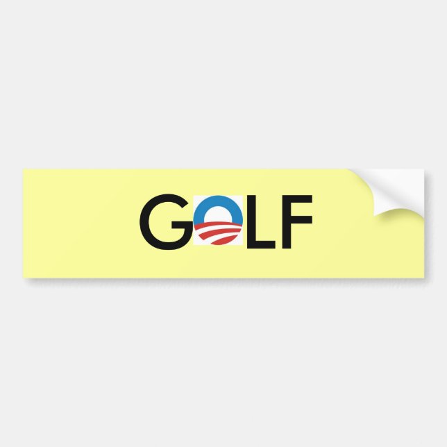 Autocollant De Voiture adhésif pour pare-chocs de golf d'obama (Devant)