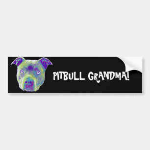 Autocollant De Voiture Adhésif pour pare-chocs de grand-maman de Pitbull