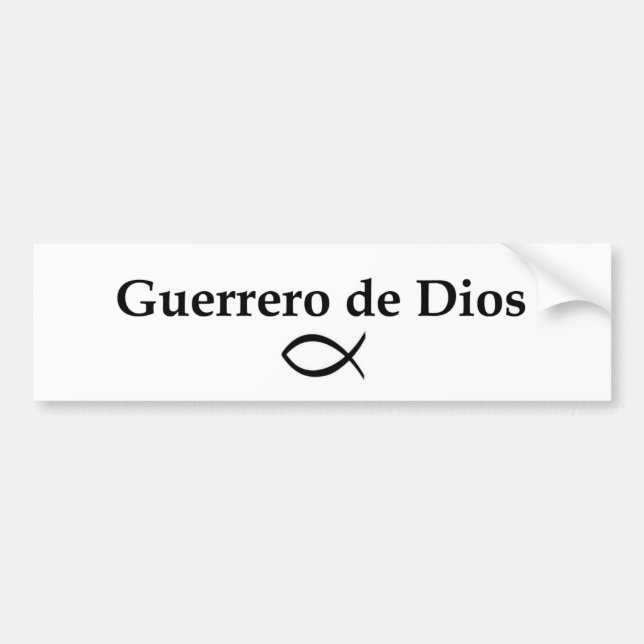 Autocollant De Voiture Adhésif pour pare-chocs de Guerrero de Dios (Devant)