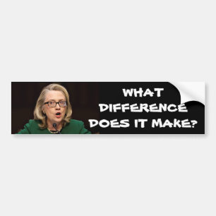 AUTOCOLLANT DE VOITURE ADHÉSIF POUR PARE-CHOCS DE HILLARY BENGHAZI