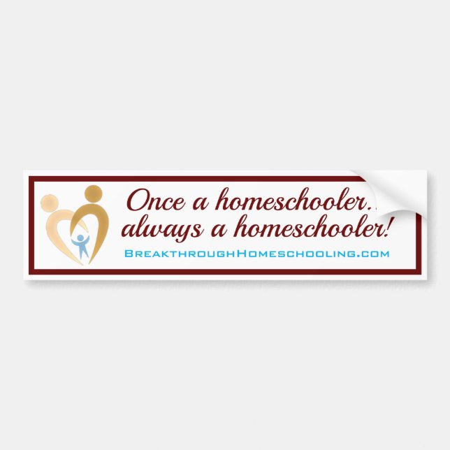 Autocollant De Voiture Adhésif pour pare-chocs de Homeschool (Devant)