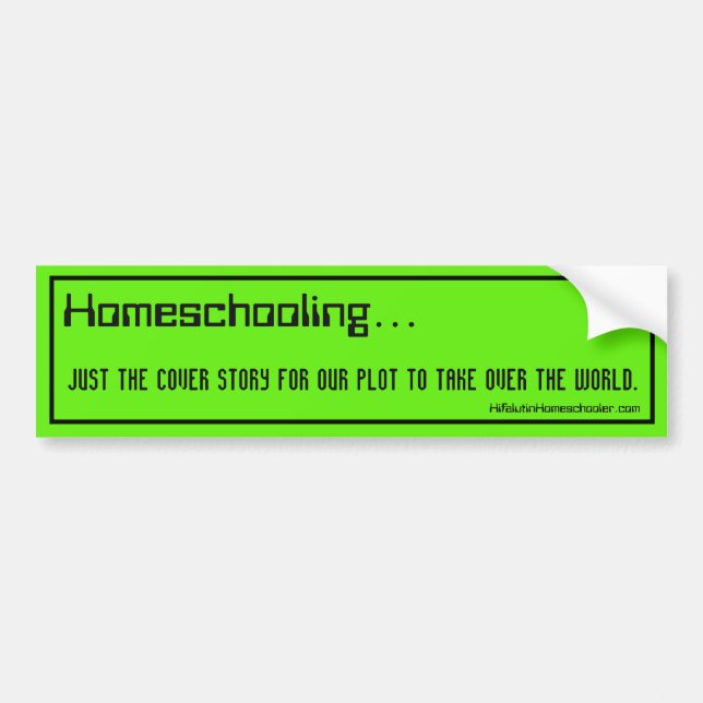 Autocollant De Voiture Adhésif pour pare-chocs de Homeschool - succédez (Devant)