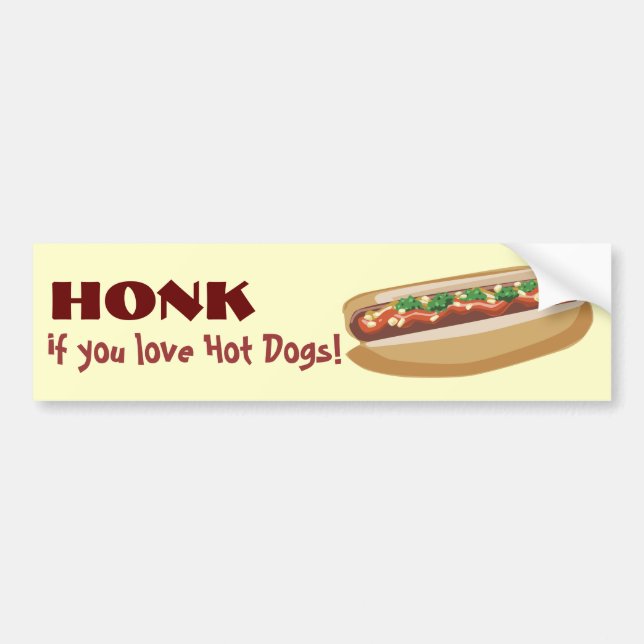 Autocollant De Voiture Adhésif pour pare-chocs de hot-dog (Devant)