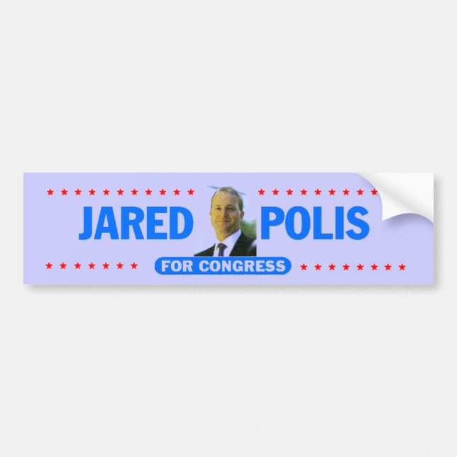 Autocollant De Voiture Adhésif pour pare-chocs de Jared Polis (Devant)