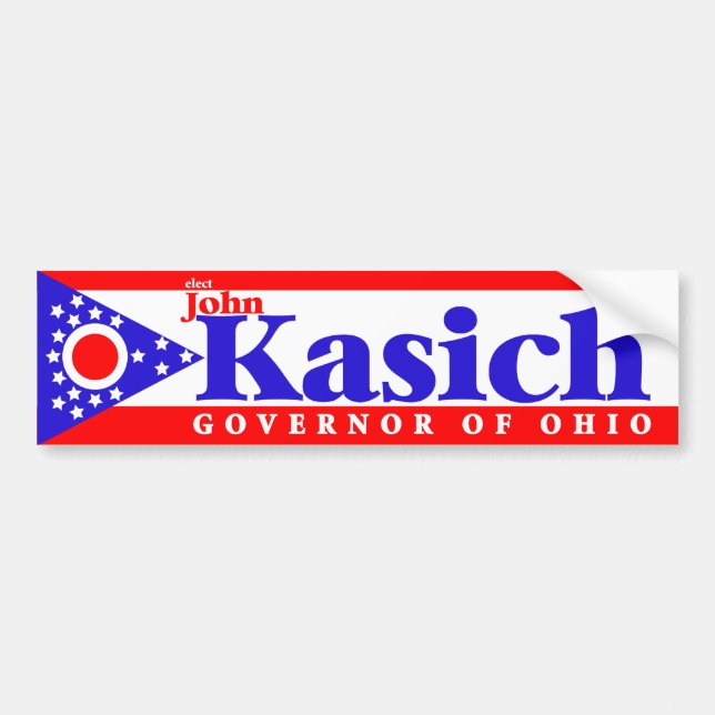 Autocollant De Voiture Adhésif pour pare-chocs de John Kasich (Devant)