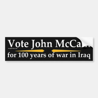 Autocollant De Voiture Adhésif pour pare-chocs de John McCain de vote