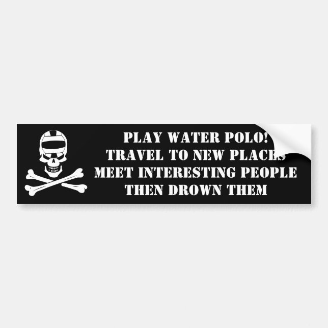 Autocollant De Voiture Adhésif pour pare-chocs de jolly roger de polo (Devant)