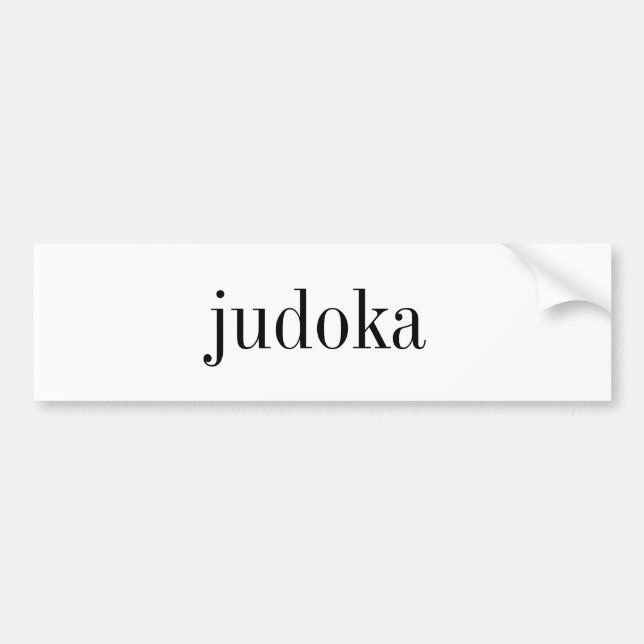 Autocollant De Voiture adhésif pour pare-chocs de judoka (Devant)