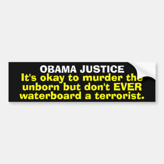 Autocollant De Voiture Adhésif pour pare-chocs de justice d'Obama