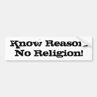 Autocollant De Voiture adhésif pour pare-chocs de knowreason_noreligion