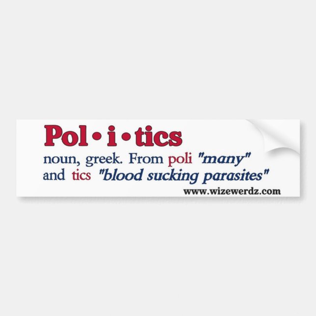 Autocollant De Voiture Adhésif pour pare-chocs de la politique (Devant)