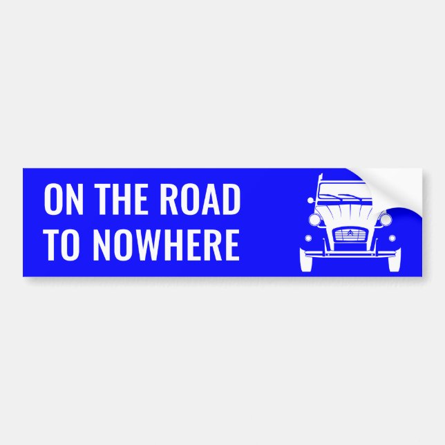 Autocollant De Voiture ADHÉSIF POUR PARE-CHOCS de la "ROUTE 2CV NULLE (Devant)