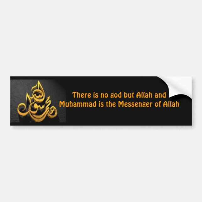 Autocollant De Voiture Adhésif pour pare-chocs de l'anglais de Shahadah (Devant)