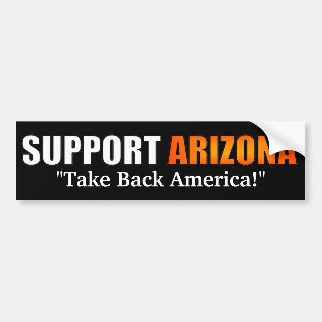 Autocollant De Voiture Adhésif pour pare-chocs de l'Arizona de soutien (Devant)