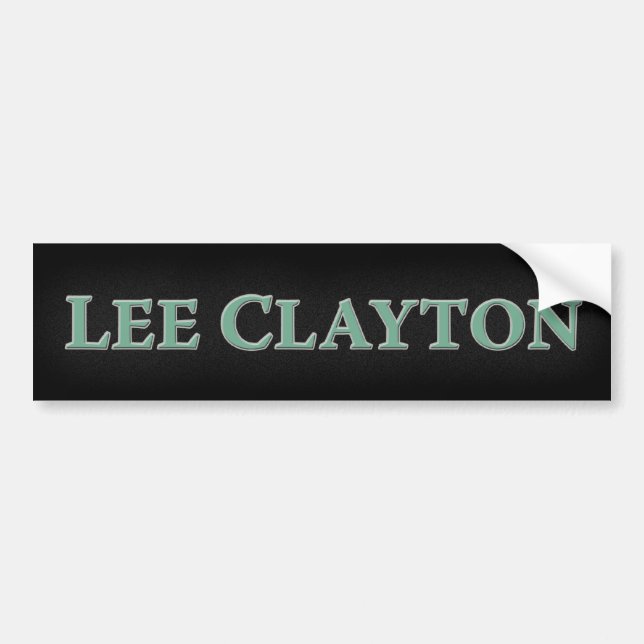 Autocollant De Voiture Adhésif pour pare-chocs de Lee Clayton (Devant)