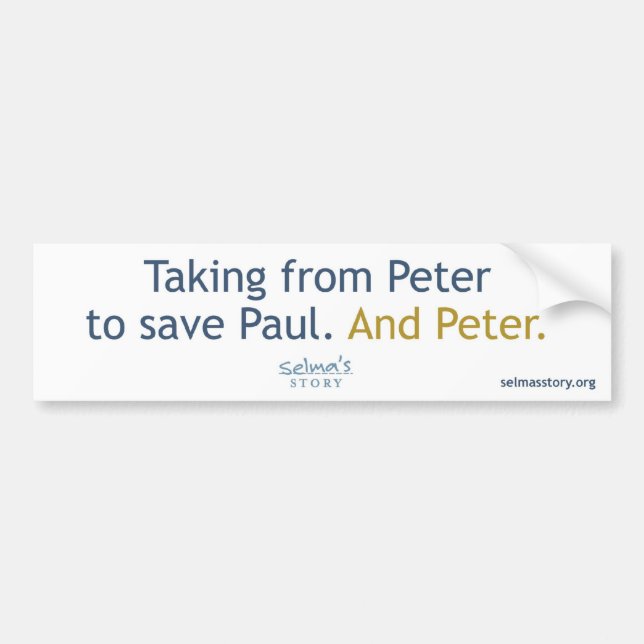 Autocollant De Voiture Adhésif pour pare-chocs de l'histoire de Selma (Devant)