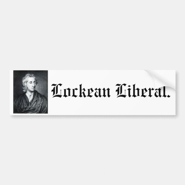 Autocollant De Voiture Adhésif pour pare-chocs de libéral de Lockean (Devant)