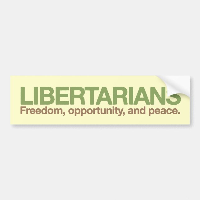 Autocollant De Voiture Adhésif pour pare-chocs de libertaires (Devant)