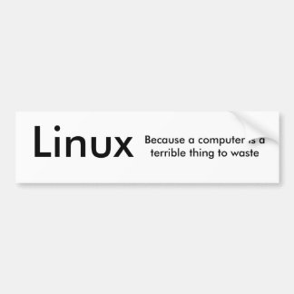 Autocollant De Voiture Adhésif pour pare-chocs de Linux