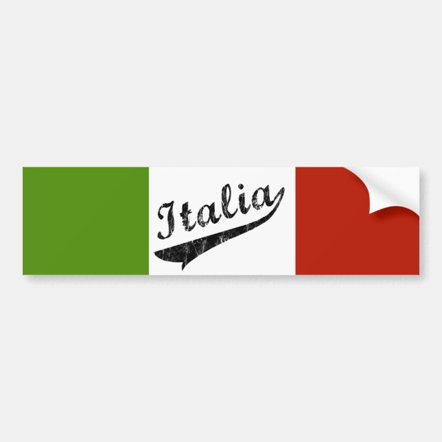Autocollant De Voiture Adhésif pour pare-chocs de l'Italie (Devant)