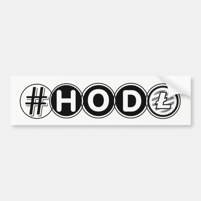 Autocollant De Voiture Adhésif pour pare-chocs de Litecoin de #HODL (Devant)