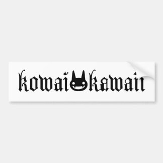 Autocollant De Voiture Adhésif pour pare-chocs de logo de Kowai/Kawaii